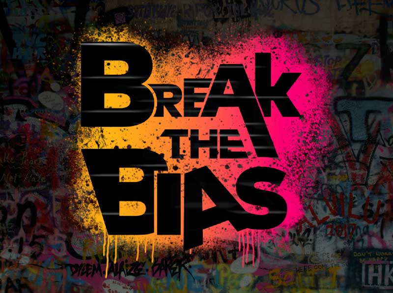 break the bias graffiti art