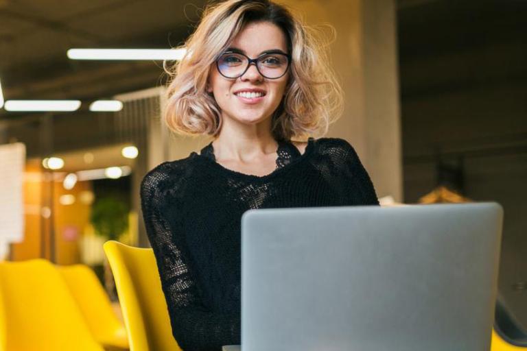 woman using digital banking