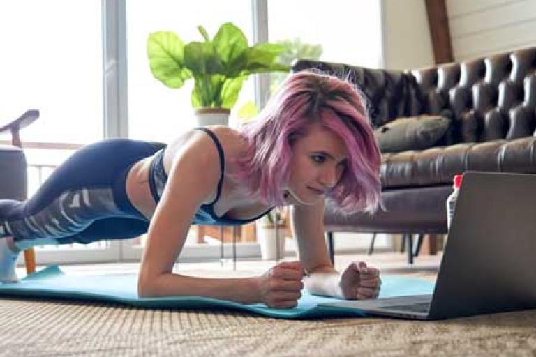 woman exercising